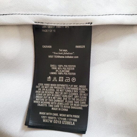 Ted Baker Izobela Kensington Black Floral Dress Size US 6 - Picture 9 of 10